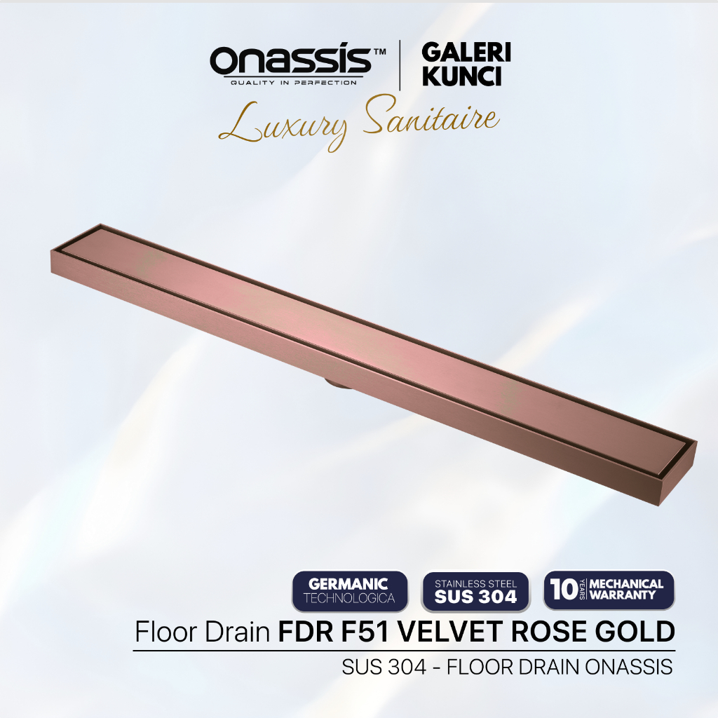 ONASSIS Floor Drain Linear Panjang Saringan Got Kamar Mandi Stainless Steel SUS 304Floor Strainer La