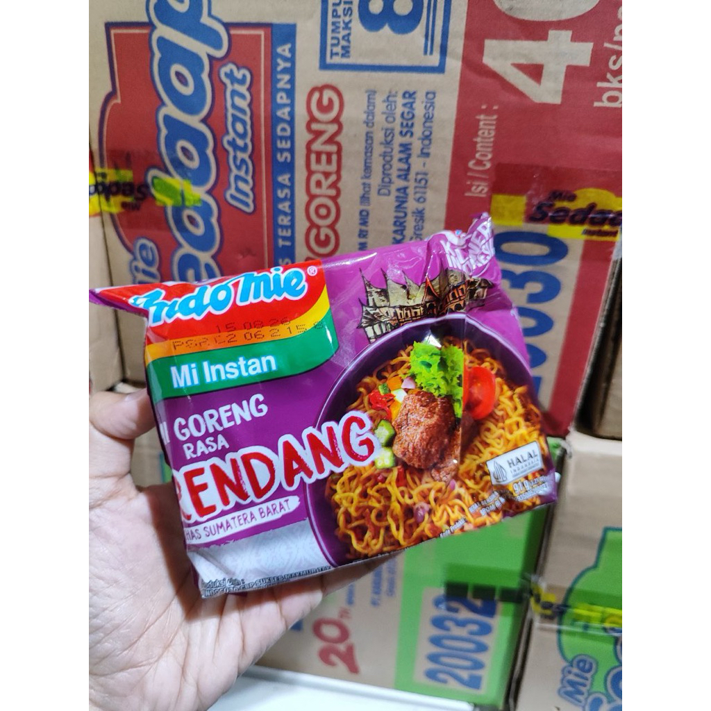 mie instan mie indomie goreng rendang 1 kardus