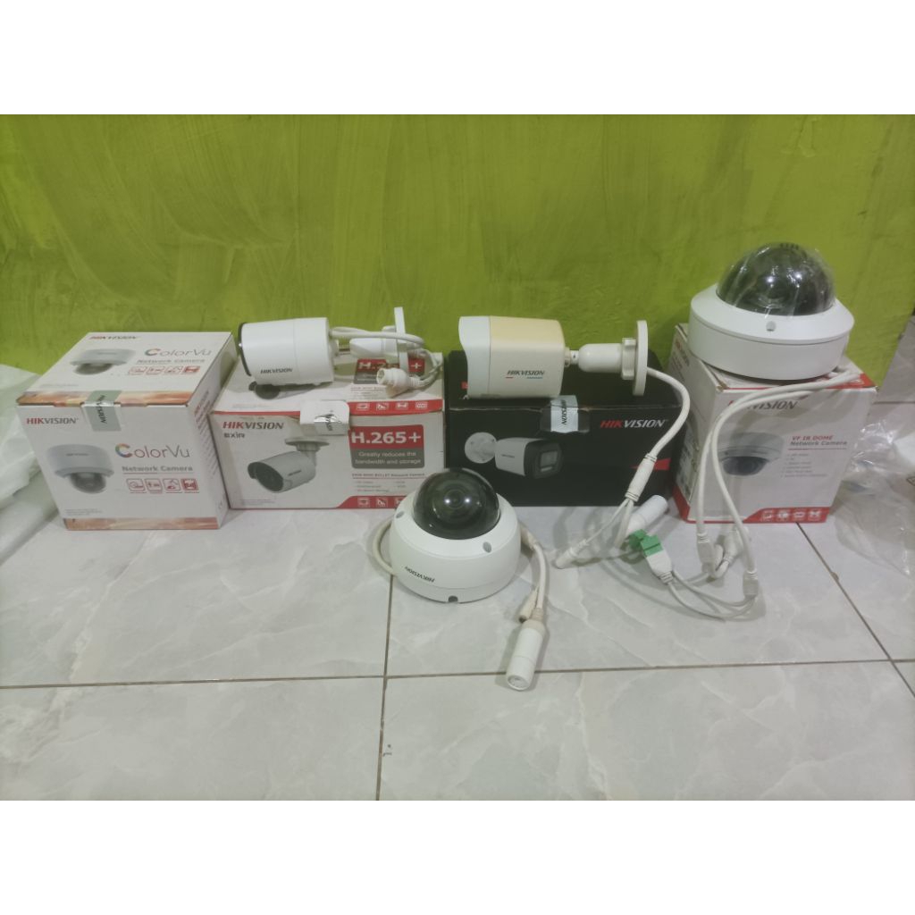 5 UNIT CCTV IP KAMERA HIKVISION COLORVU 4MP DAN 2MP 2.8MM BONUS SWITCH 16PORT DAN 5PORT