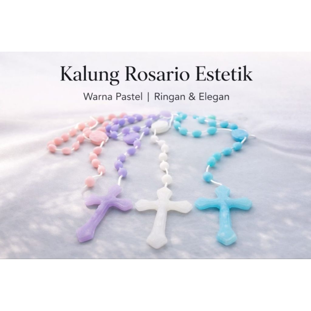 Kalung Rosario Katolik Fosfor Murah