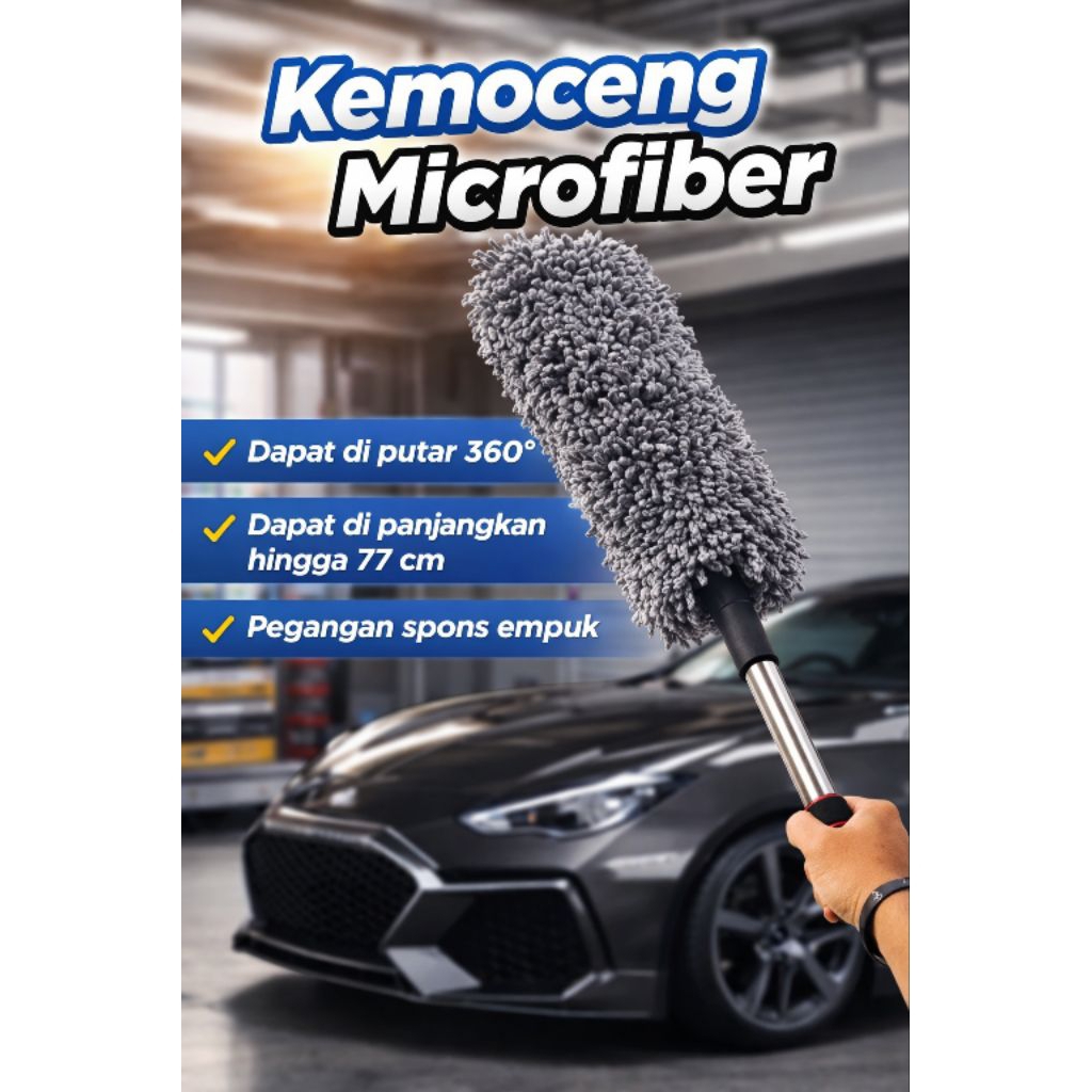 Kemoceng microfiber tebal 360 derajat