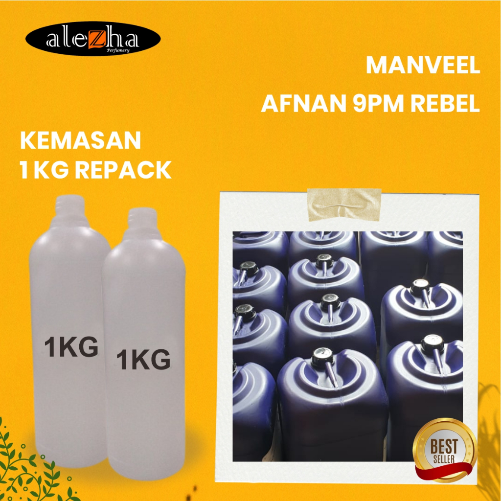Bibit Parfum Murni AFNAN 9PM REBEL (MANVEEL) 1KG REPACK