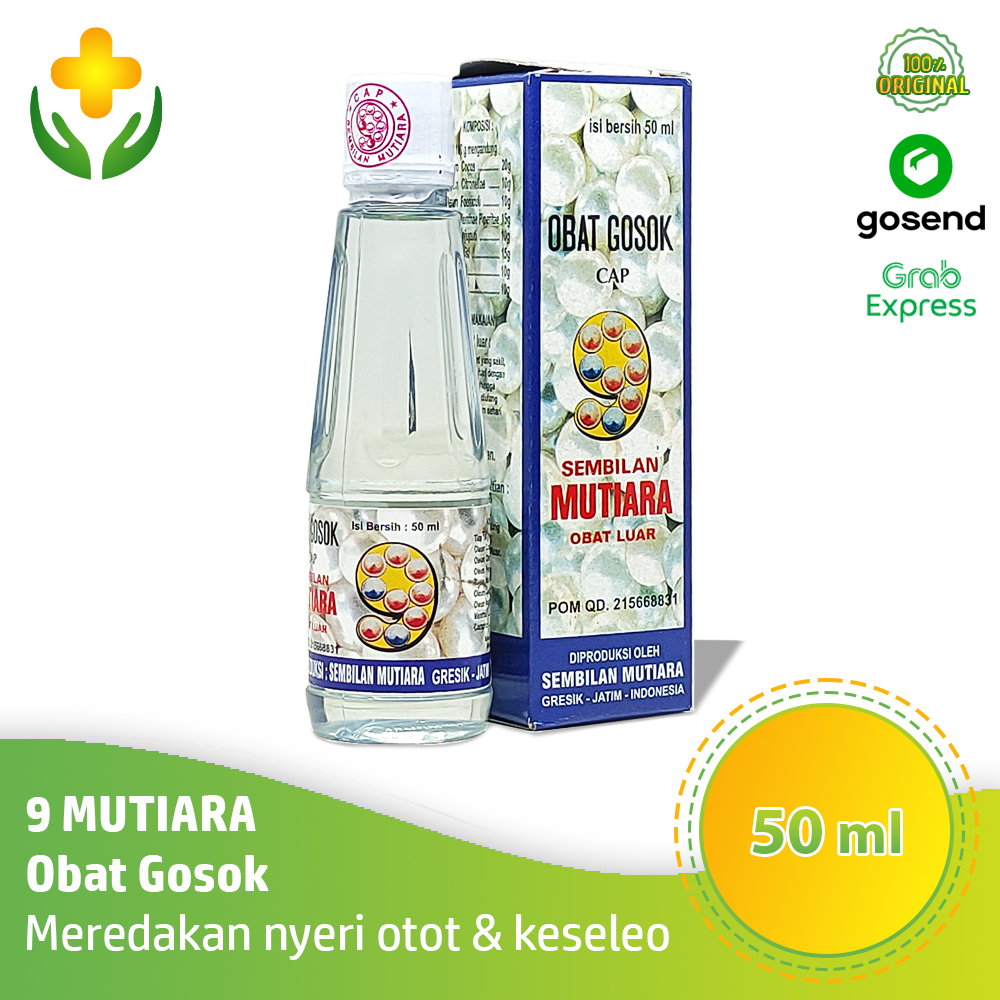 Minyak Gosok Sembilan Mutiara 50 ml - Minyak Pijat Pegal Linu & Masuk Angin | Minyak 9 Mutiara