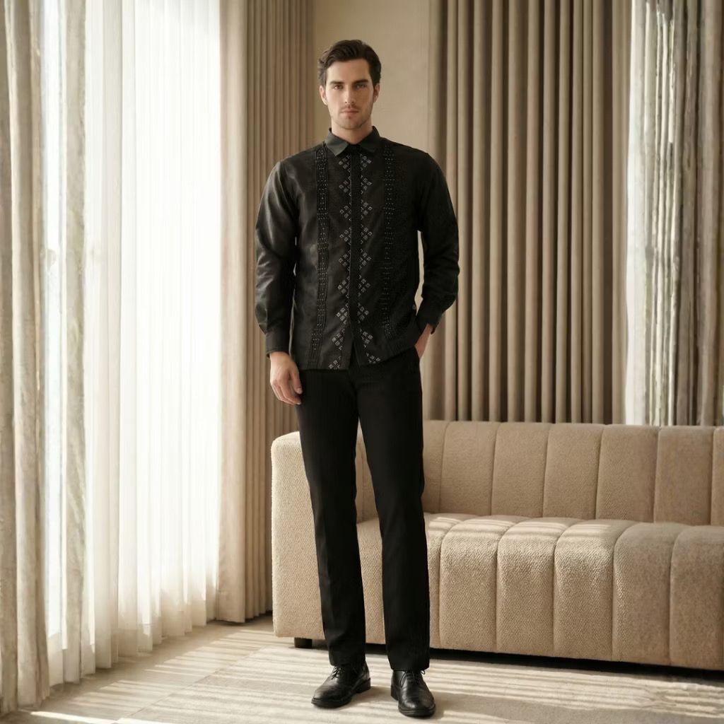 Shafira - Grey Menswear | Baju Koko Atasan Tangan Panjang Pria