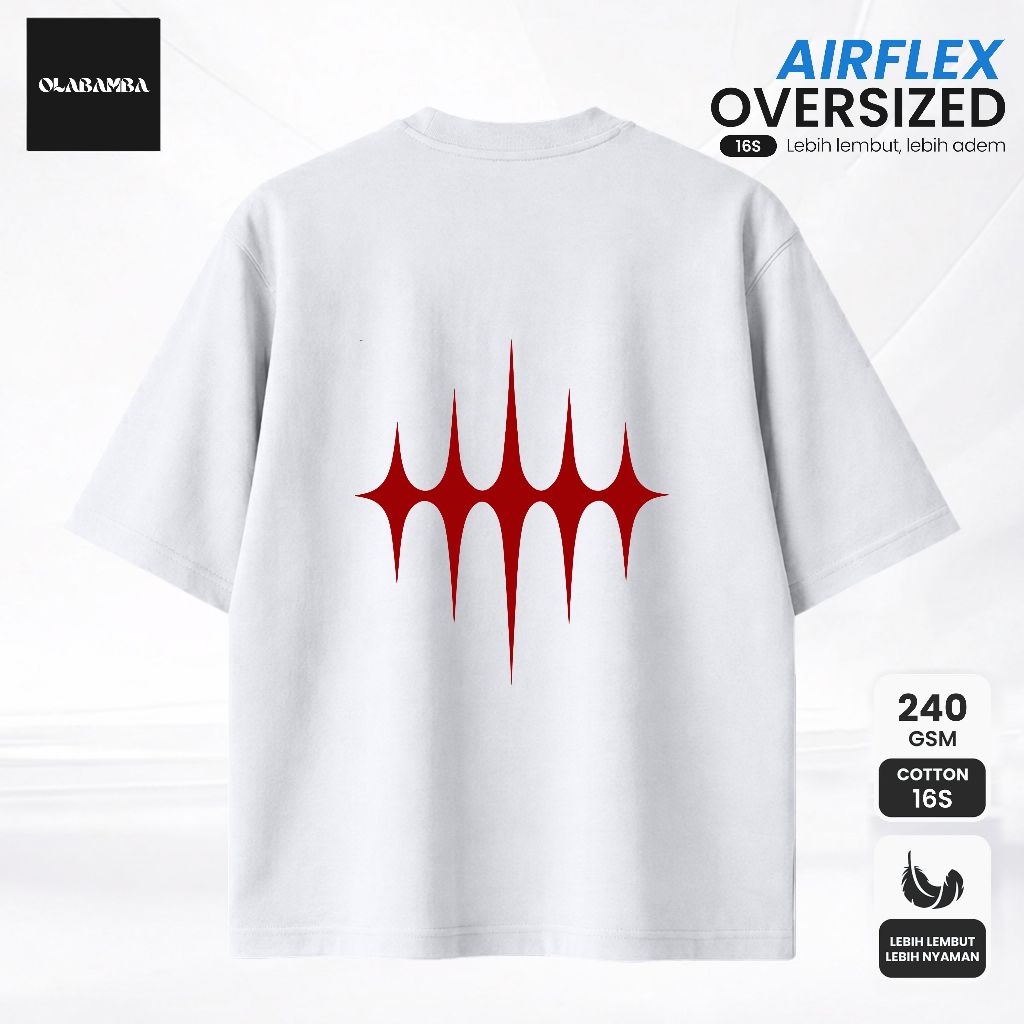 OLBB Kaos 3D Oversize Pria Cotton Airflex 16s | Asta | Baju Asta | Kaos T-shirt Pria | NOLAN 10