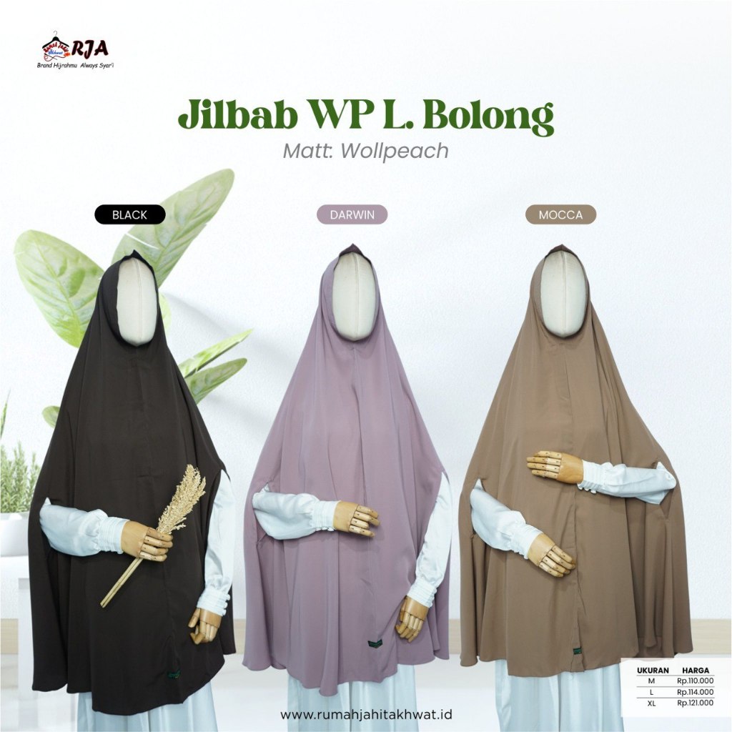 RJA Jilbab Lengan Bolong Queen Fortaleza L XL Murah Hijab Lengan Bolong Terbaru Ready Stok Banyak Wa
