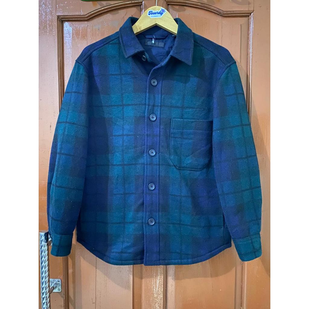 Uniqlo Overshirt Plaid Woll Tartan