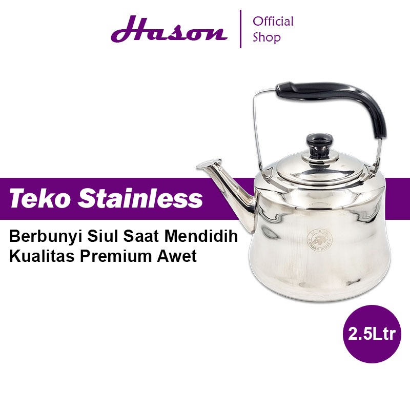 Horse Ceret Bunyi Stainless 2.5 Liter 20cm | Teko Siul Masak Air Panas | Whistling Kettle | Ketel