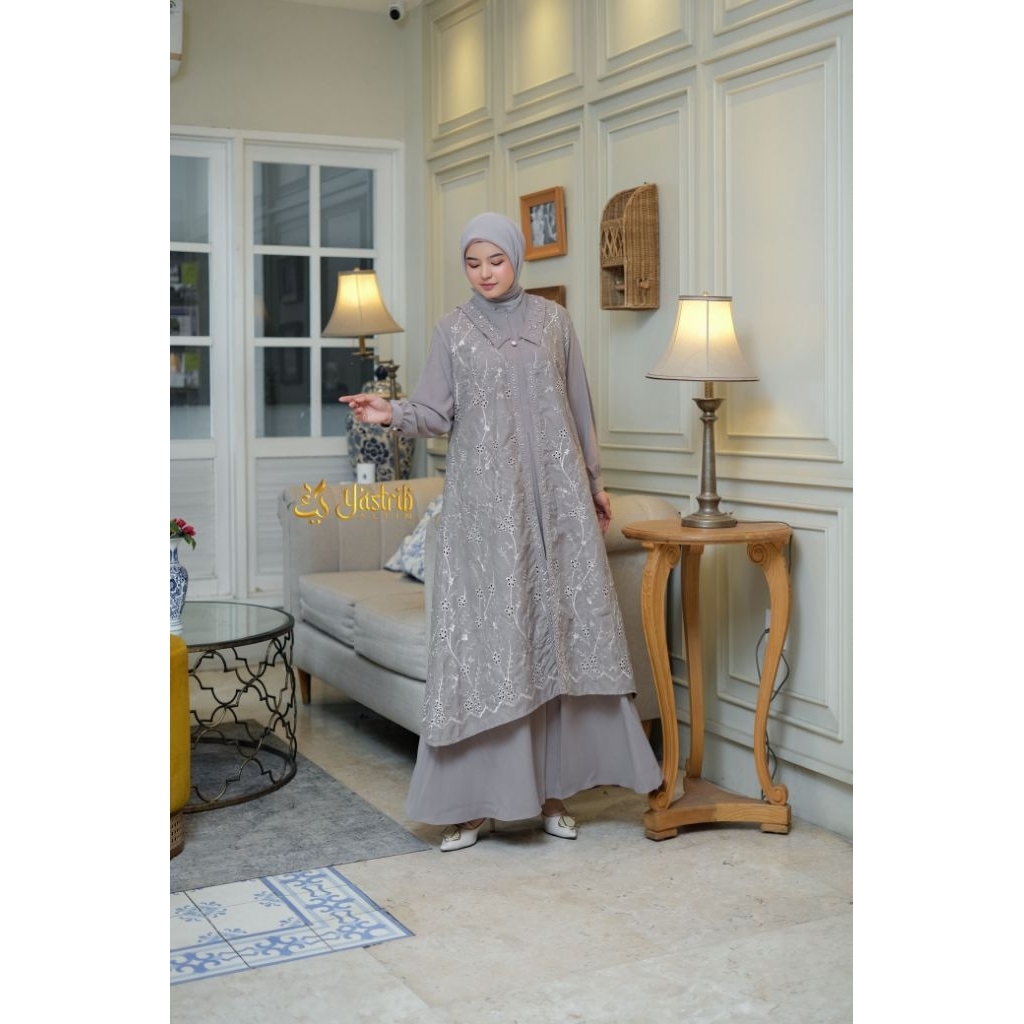 Ghina Dress Set Outer 2 in 1 (Gamis + outer)