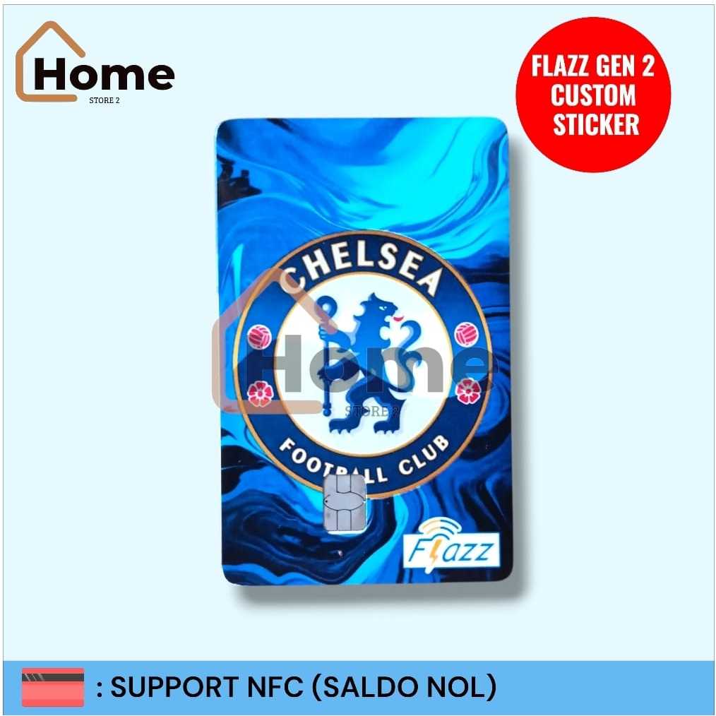 KARTU ETOLL FLAZZ BCA GEN 2 CUSTOM STIKER - CHELSEA LOGO