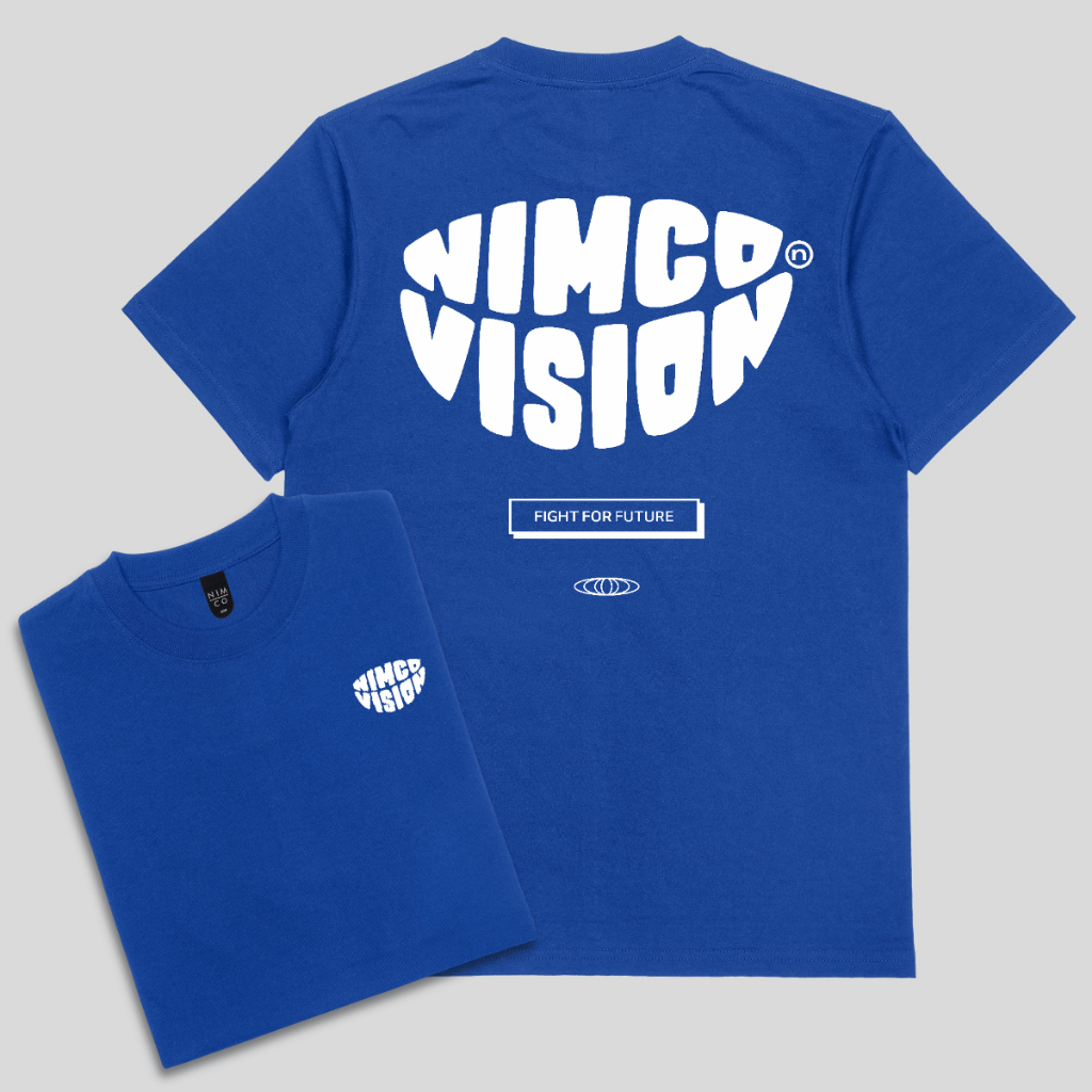 Kaos Nimco Vision Blue 00013 N1 Hitam Biru Hijau Maroon Tshirt - Kaos pria distro original 100%
