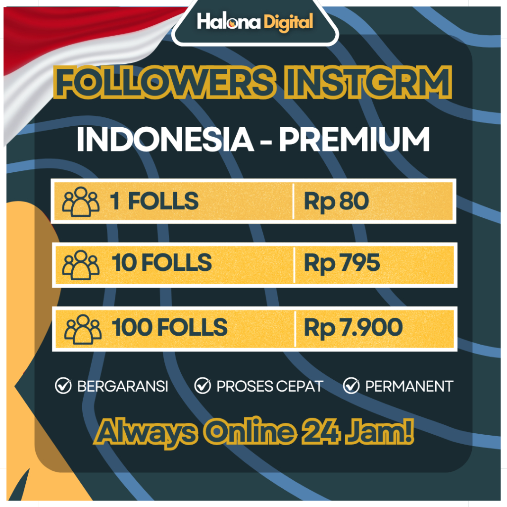 Followers Instagram Indonesia Follower ig Indo Real Aktif Permanen - HIGH QUALITY