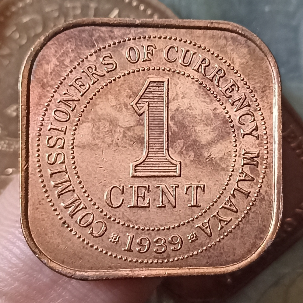 Koin Kuno Malaya (Malaysia) 1 Cent - George VI Tahun 1939