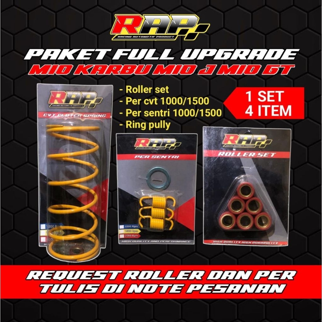 PAKET UPGRADE CVT MIO J MIO GT FINO XRIDE PAKET KIRIAN CVT PAKET UPGRADE CVT