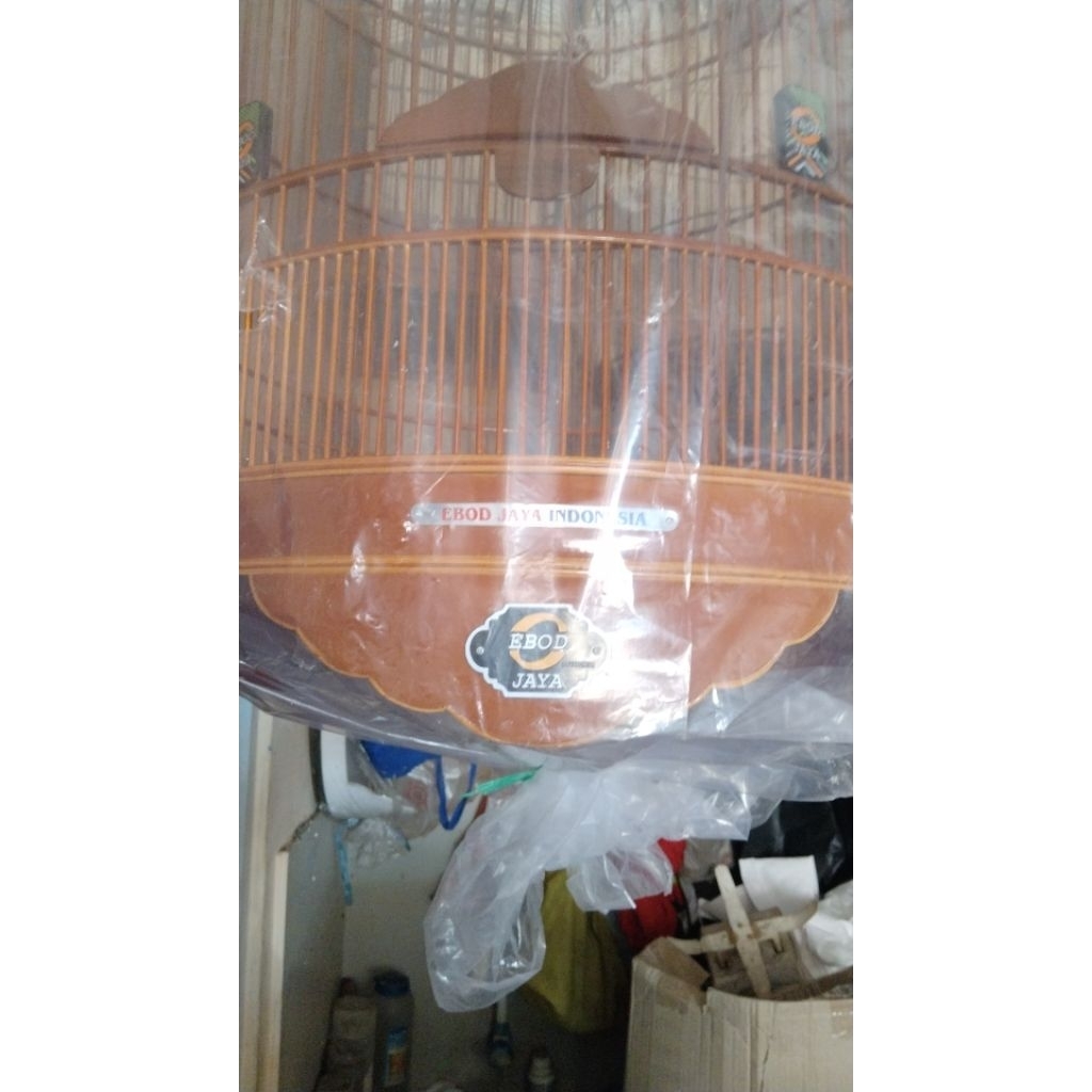 Sangkar murai ebod jaya coklat no 2  klem koper original ebod jaya