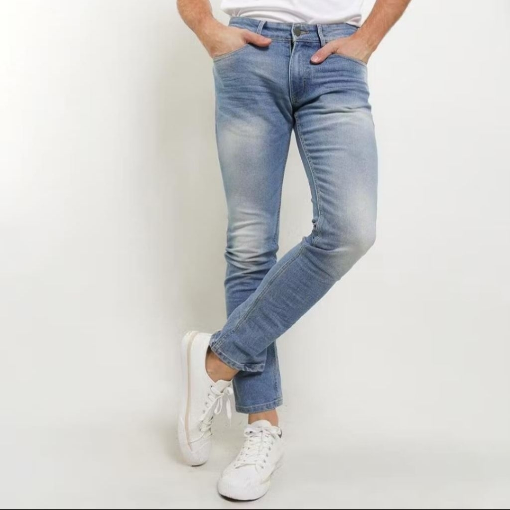 Ryusei jeans pria slimfit
