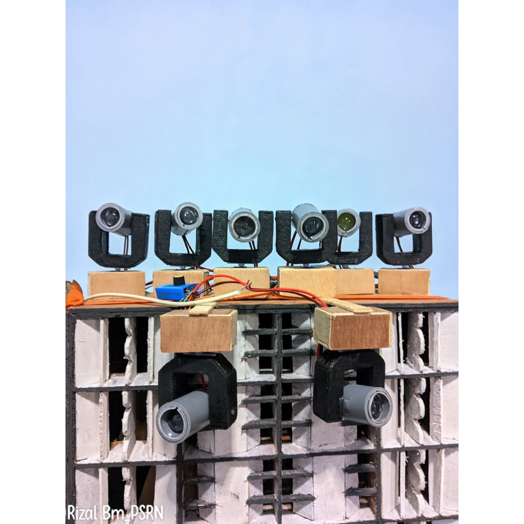 Lampu Lighting Beam Mini Moving Fullset/2pcs Untuk Sound System Miniatur