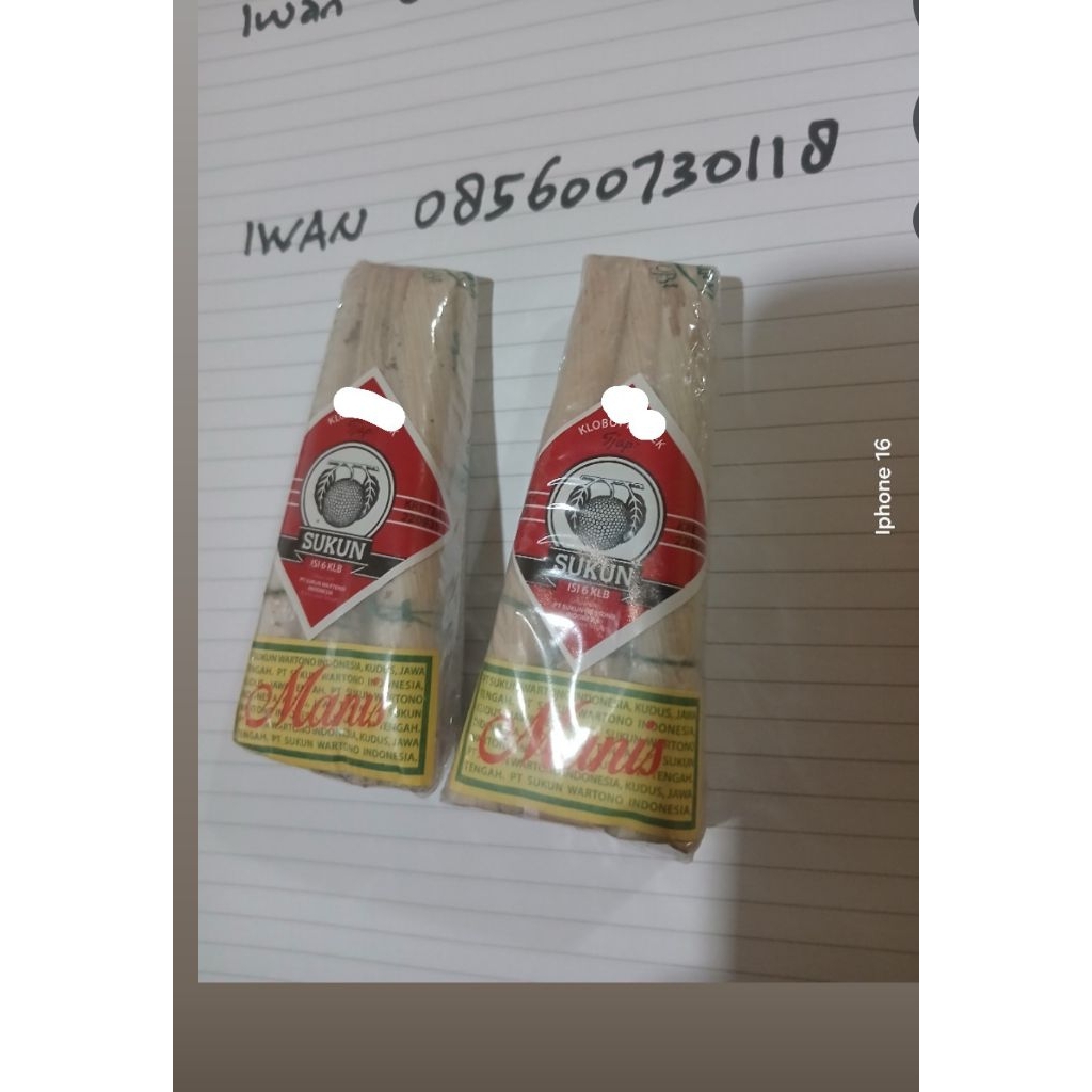 Klobot Sukun isi 6 batang per bungkus