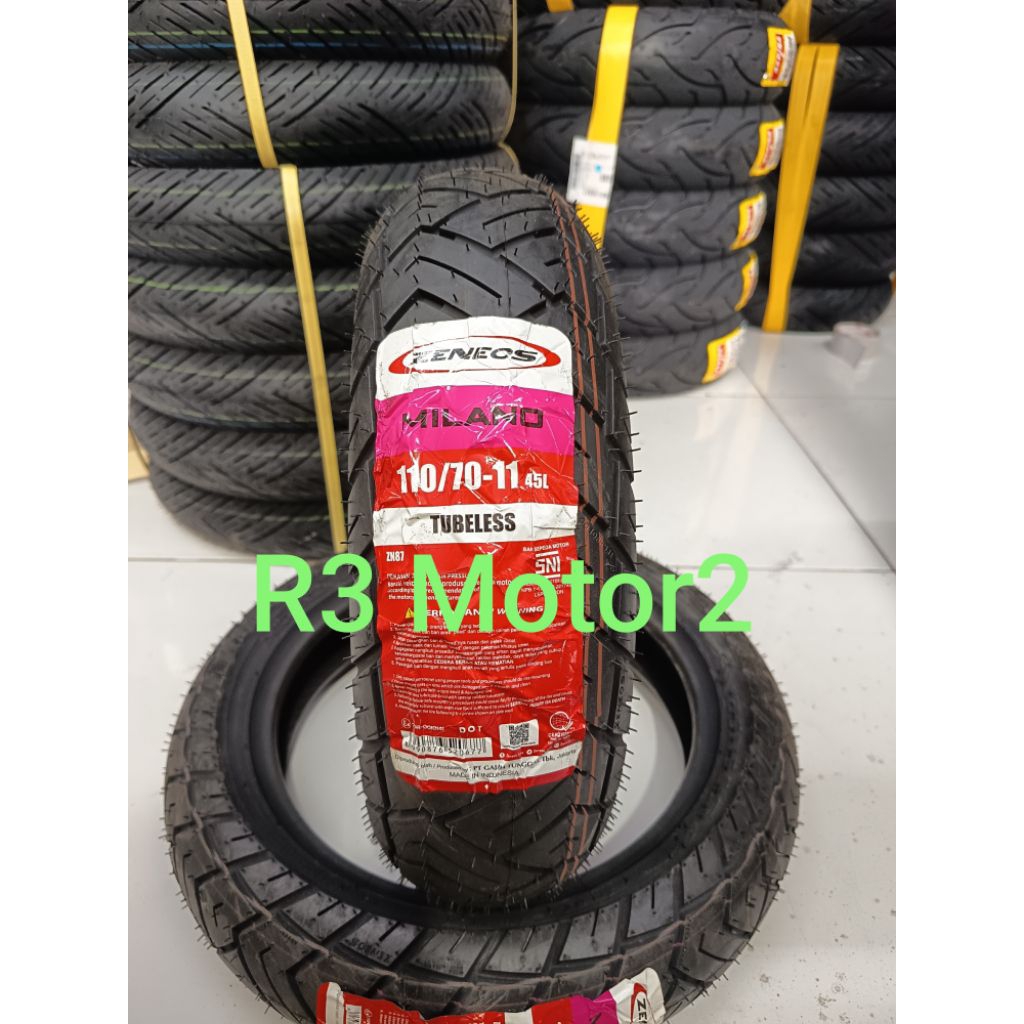 BAN TUBELESS ZENEOS 110/70-11 MILANO untuk matic depan VESPA LX 125 , VESPA LX 150 , VESPA S 125 , V