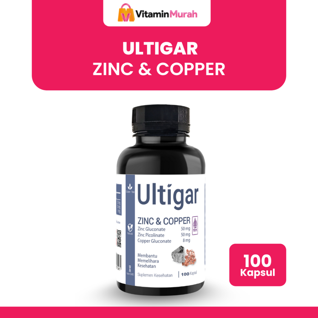 ULTIGAR ZINC & COPPER ISI 100 KAPSUL - SUPLEMEN KESEHATAN
