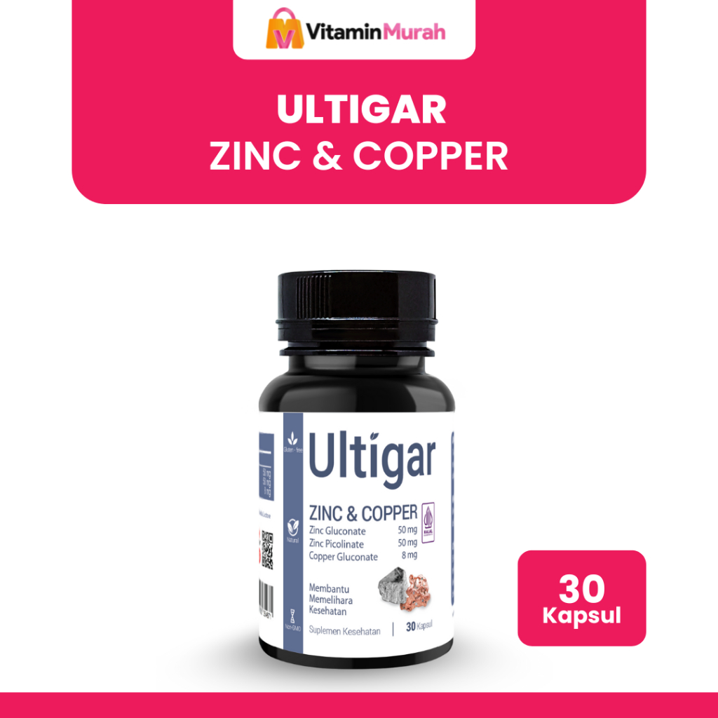 ULTIGAR ZINC & COPPER ISI 30 KAPSUL - SUPLEMEN KESEHATAN