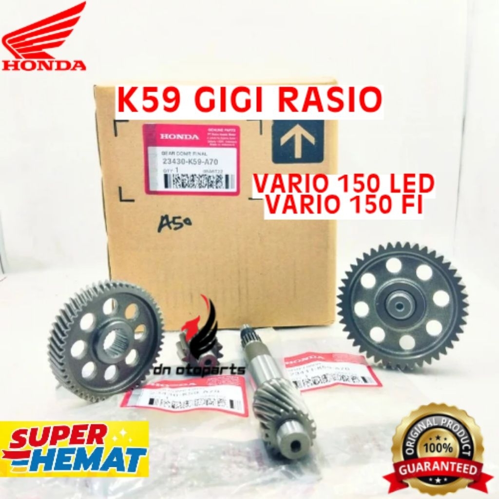 GIGI RASIO ORIGINAL HONDA KODE K59, GIGI RASIO VARIO 150, GIGI RASIO VARIO 160




