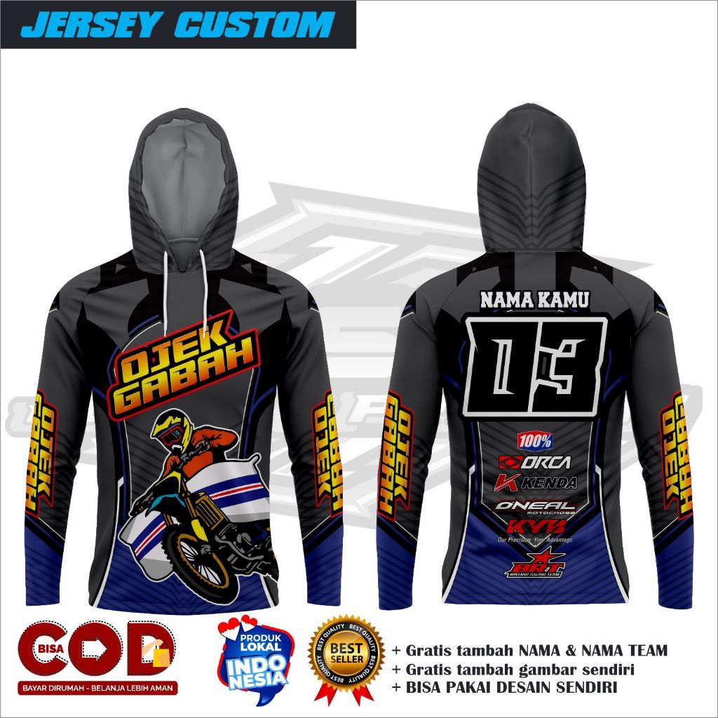 Jersey ojek gabah custom/Jersey ojek gabah balap/Jersey ojek gabah lengan panjang