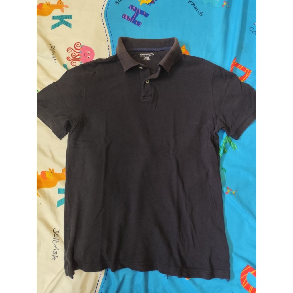 Polo Shirt Hitam Amazon Essentials Original Second