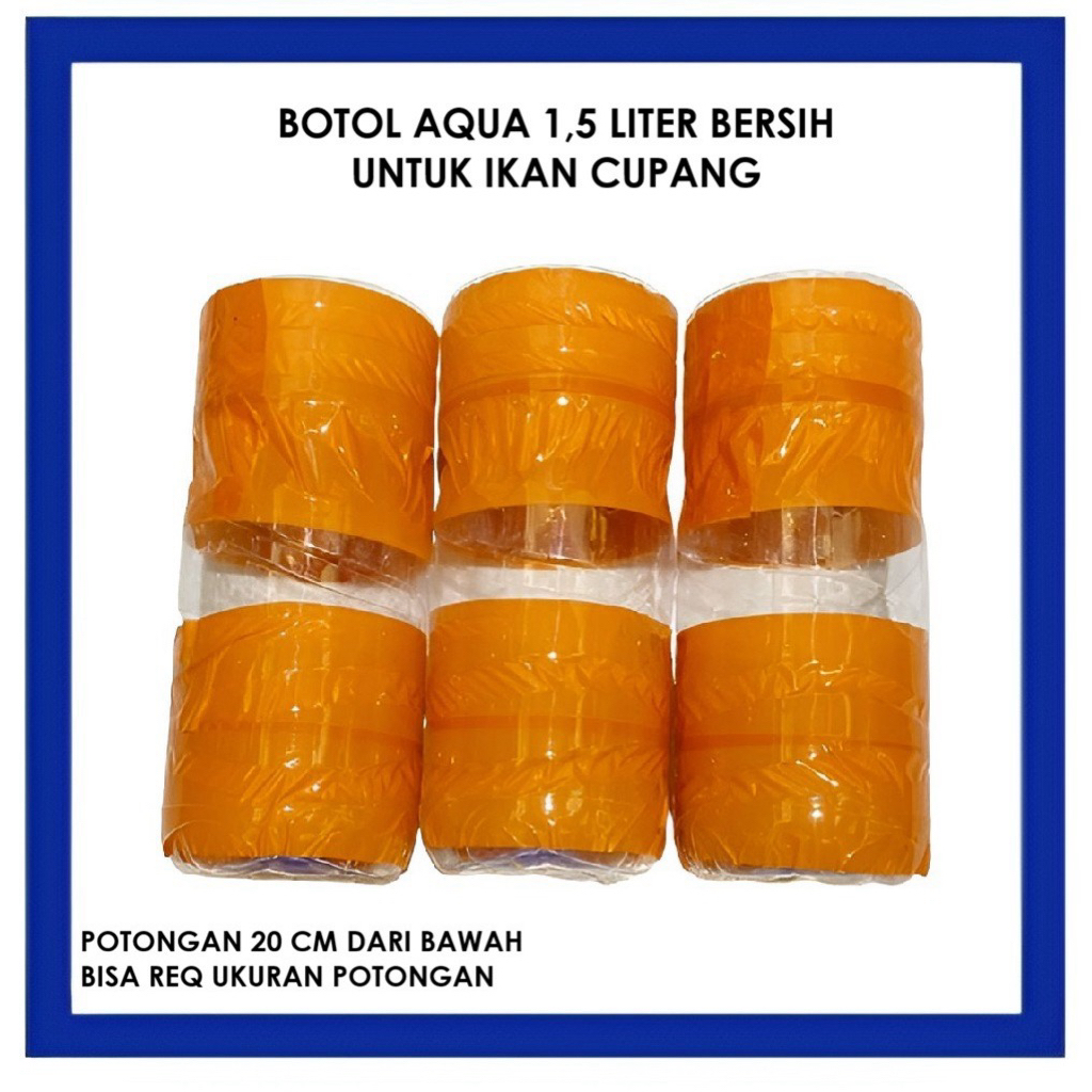 Botol aqua cupang 1,5 liter bersih