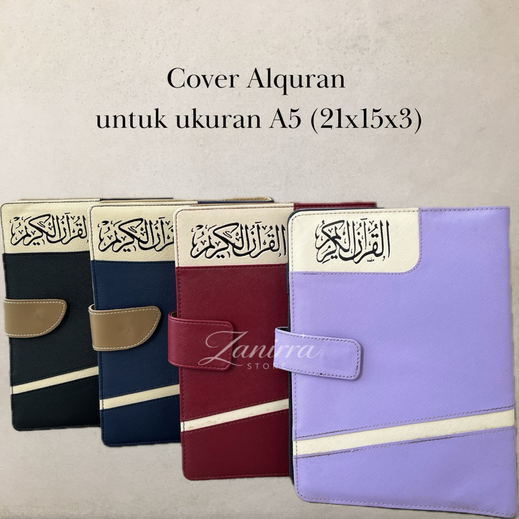SAMPUL ALQURAN A5 KANCING | COVER WADAH SARUNG JAKET DOMPET POUCH ZIPPER AL QURAN WATERPROOF ANTI AI