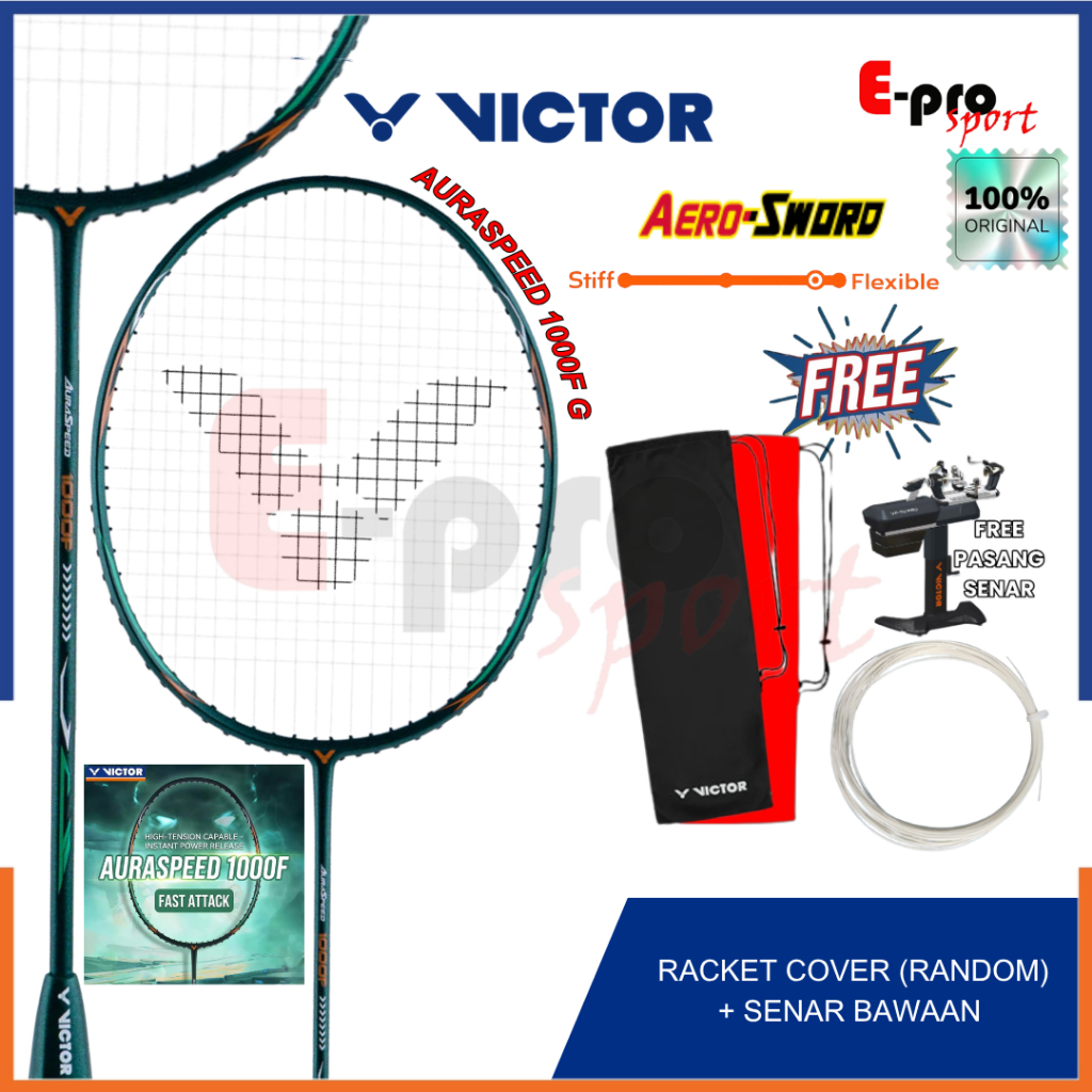 Raket Badminton Victor Auraspeed 1000 F Auraspeed 1000F ARS1000F ARS 1000 F Original