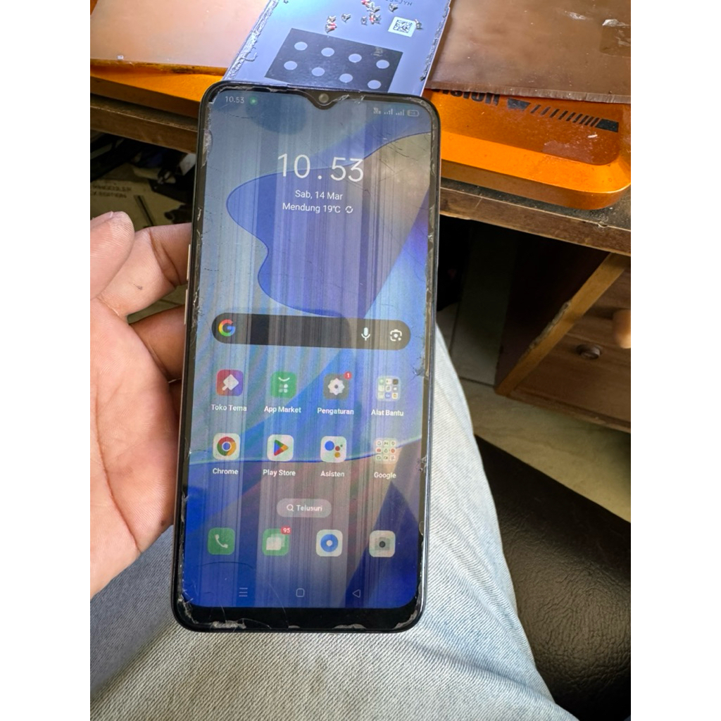 LCD TOUCHSCREEN PLUS FRAME OPPO A16 ORIGINAL COPOTAN