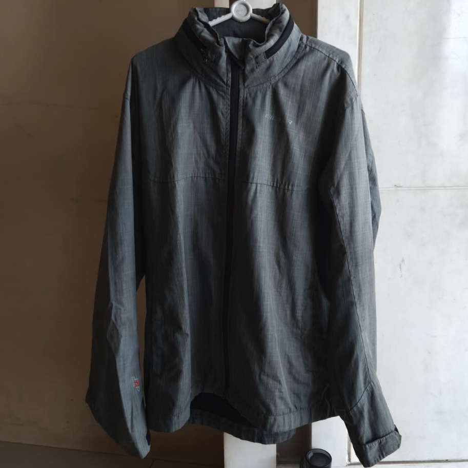 Jaket Motor Pria Warna Abu EIGER J.RIDING PLAID 1.1 HOODY (Preloved/Second/Bekas)