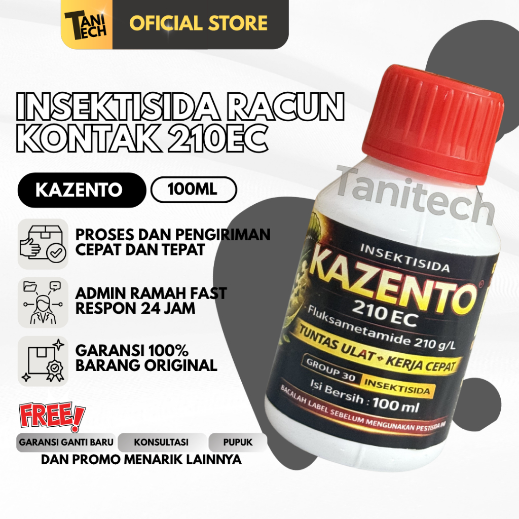 Insektisida Fluksametamid 210EC 100ML Anti Ulat Grayak Thrips Sistemik Kontak Ampuh