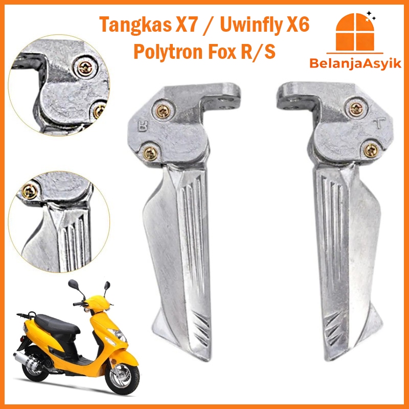 2PCS Pedal Belakang Sepeda Listrik Untuk Fox R/S  Uwinfly Tangkas Pedal As Sepeda Elektrik Bahan Alu