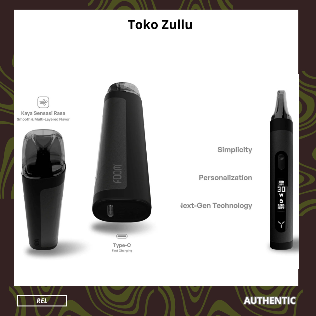 Foom Pod Kit Y Onyx Black 30W 1100mAh Bundling 15ml 100% Authentic