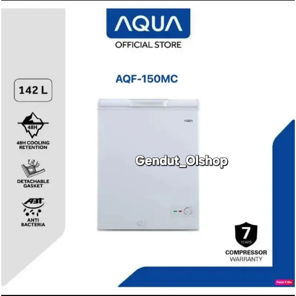 (Khusus Wilayah Kota Palembang) Chest Freezer AQUA AQF-150MC, Box Freezer AQUA AQF 150MC, AQUA Chest