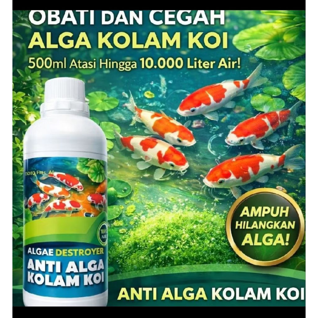 Algae Distoyed, Anti Algae Anti lumut dan Parasit Obat Pembasmi Lumut Kolam ikan hias dan Aquarium 5