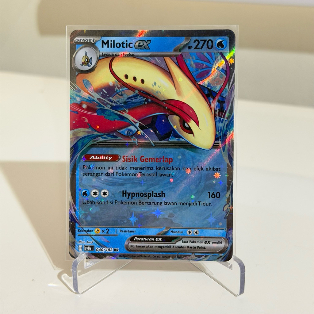 Kartu Pokemon Original - Milotic EX RR SV8s 040/182