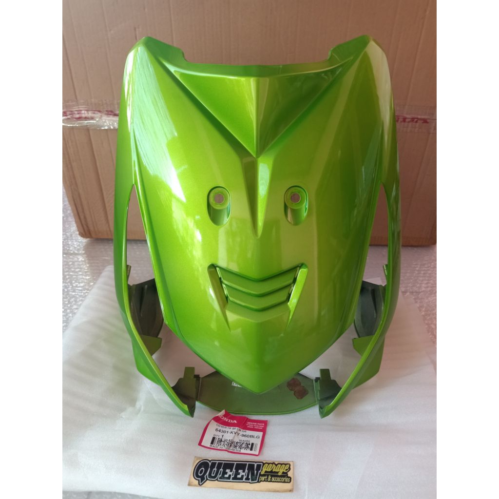Cover Front/Tameng Depan Hijau Honda Beat Karbu 64301KVY960BLG