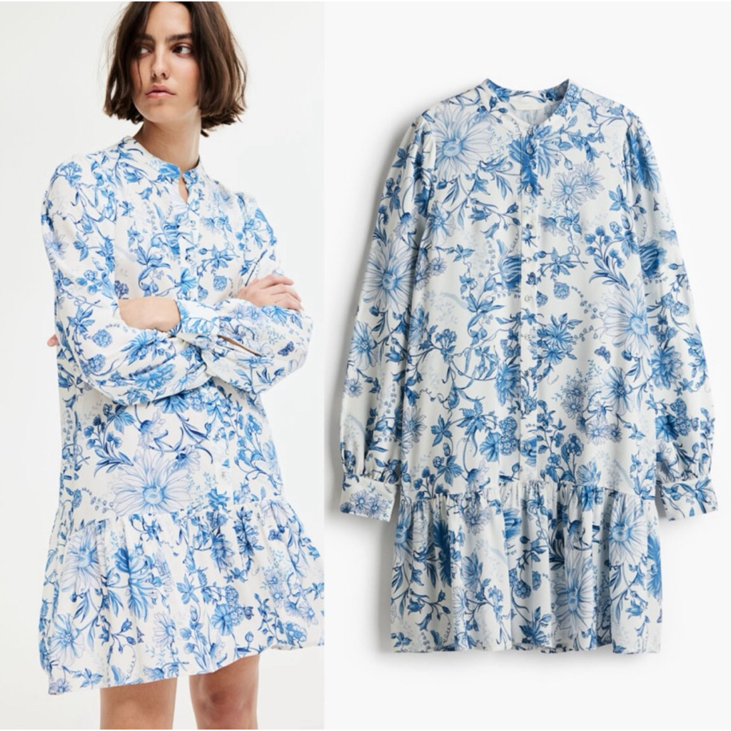 HNM BLUE FLORAL DRESS