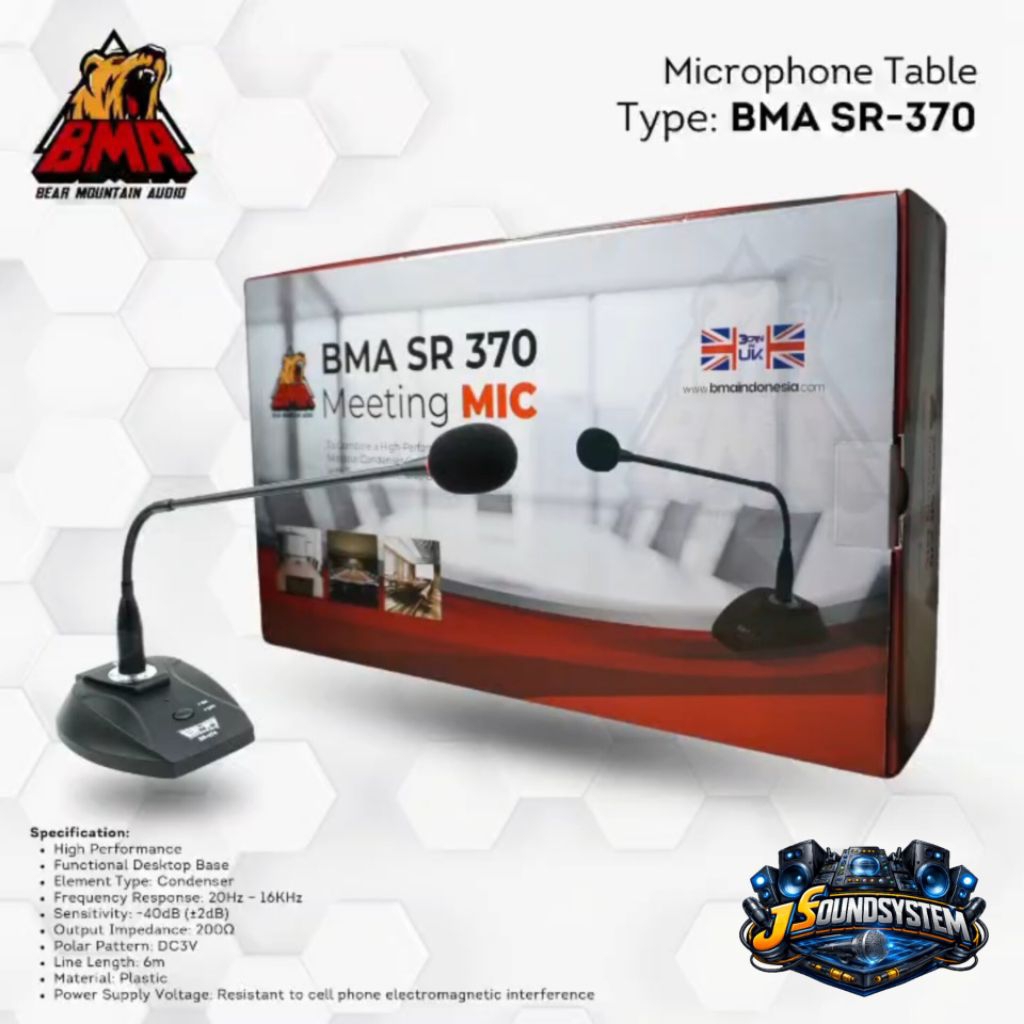 MICROPHONE BMA / BMA SR-370 / MEETING MICROPHONE / MICROPHONE MEJA