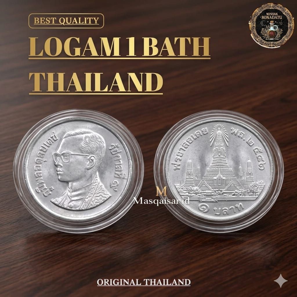 Koin Thailand 1 Baht  Original Edaran Tahun 2003 - 2017
