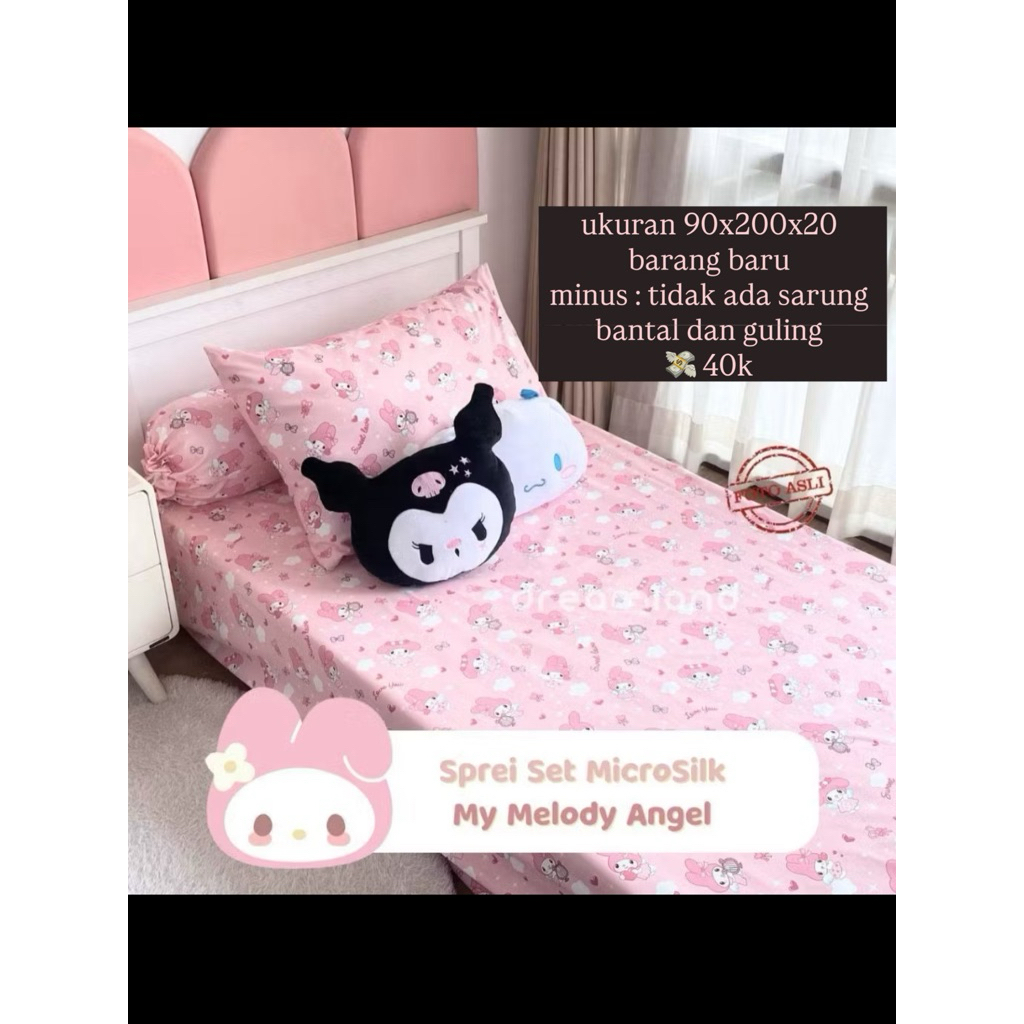 sprei my melody BACA DESKRIPSI 