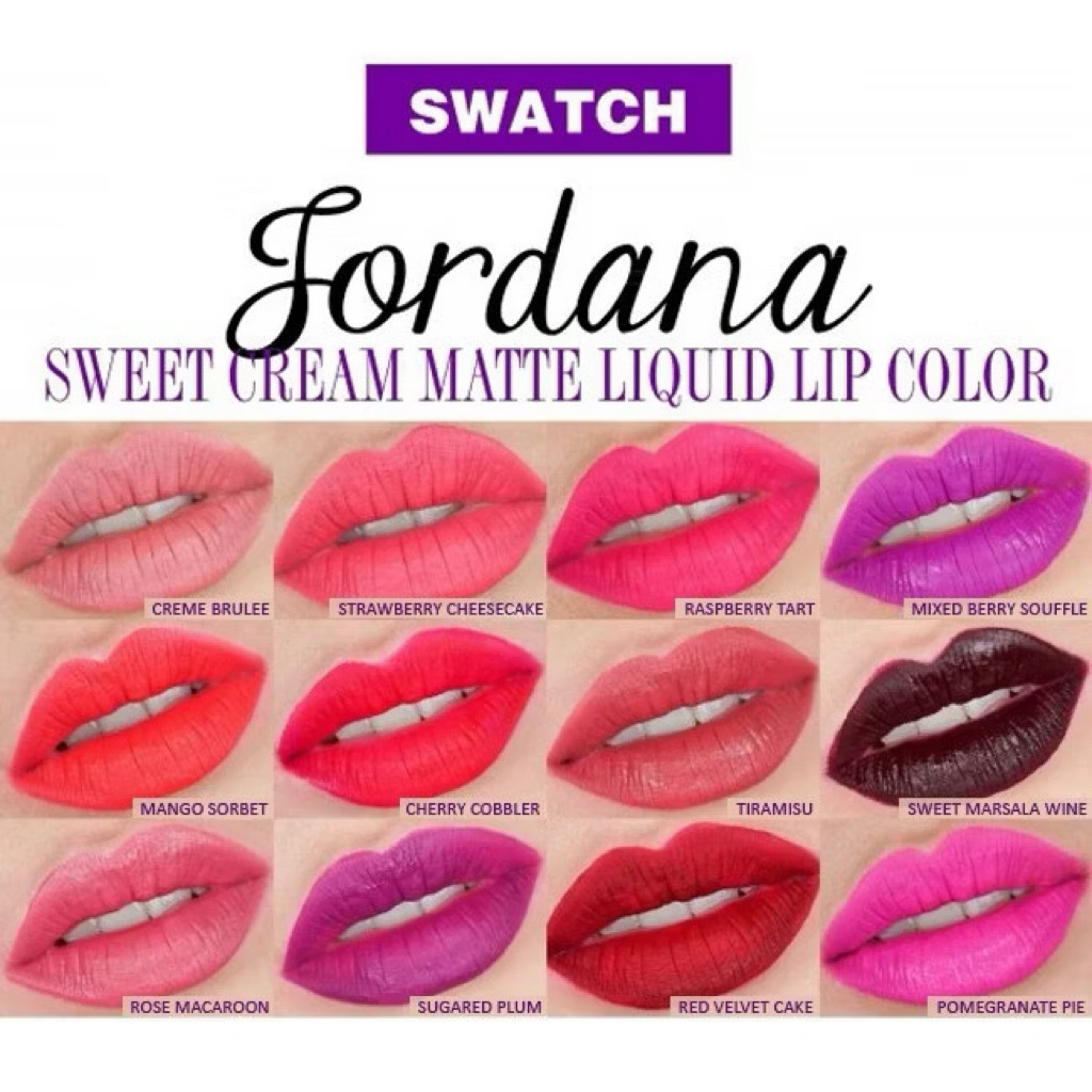JORDANA Sweet Cream Matte Liquid Lip Color - Strawberry Cheese Cake