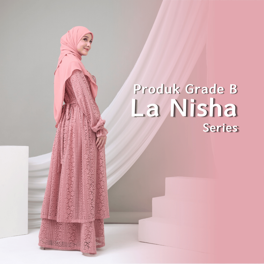(READY STOCK) DRESS LA NISHA SERIES / DRESS GAMIS BUSUI / DRESS GAMIS WISUDA / DRESS ASYALIA GRADE B