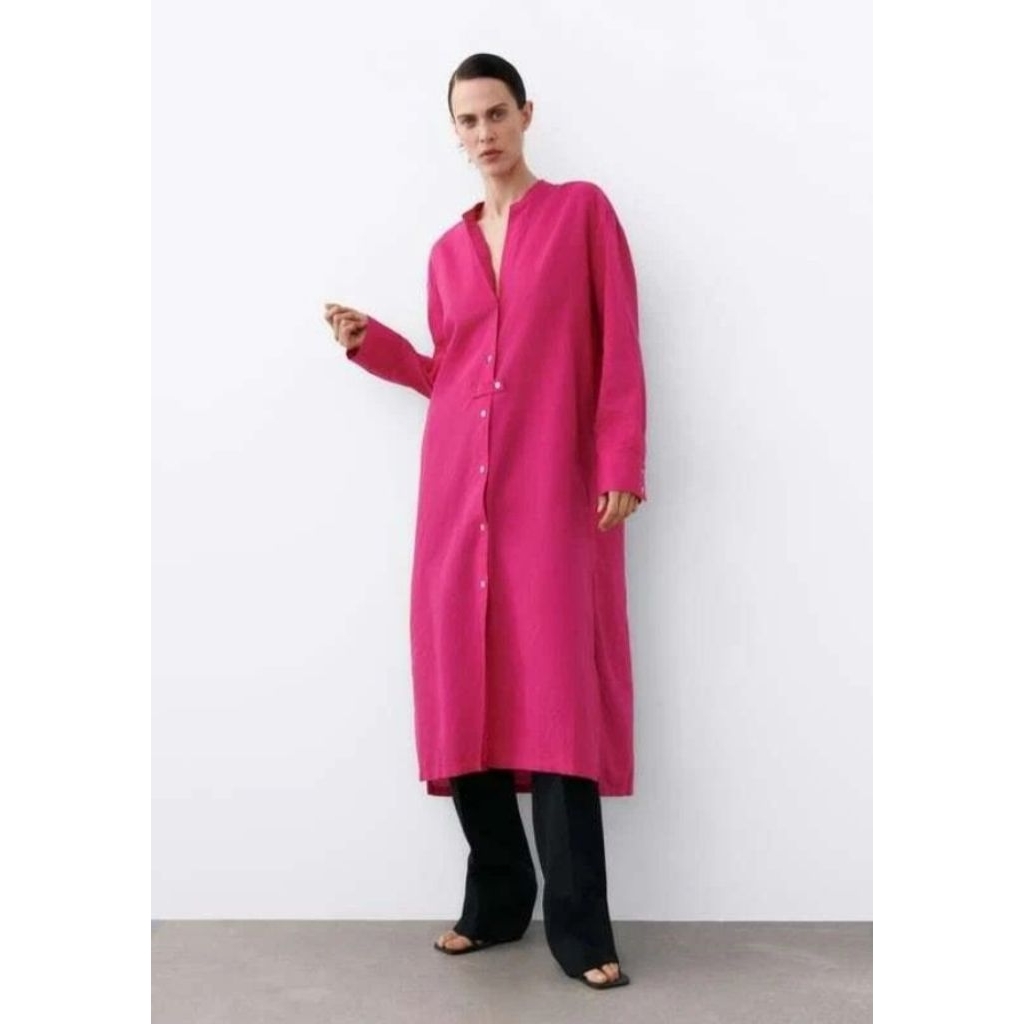 ORIGINAL ZARA LONG DRESS FUSHIA
