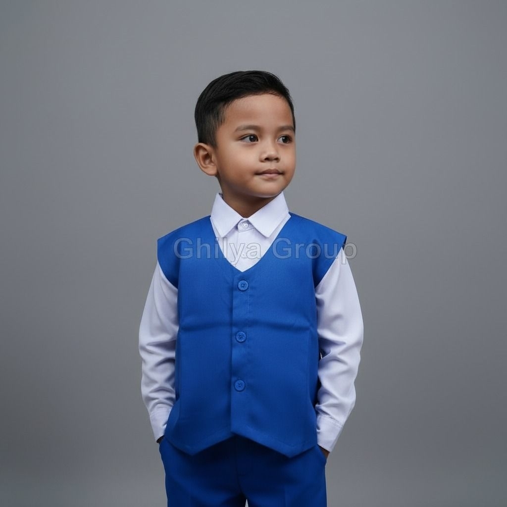rompi biru benhur, rompi sd, rompi mi, rompi tk, rompi madrasah, rompi biru, rompi benhur