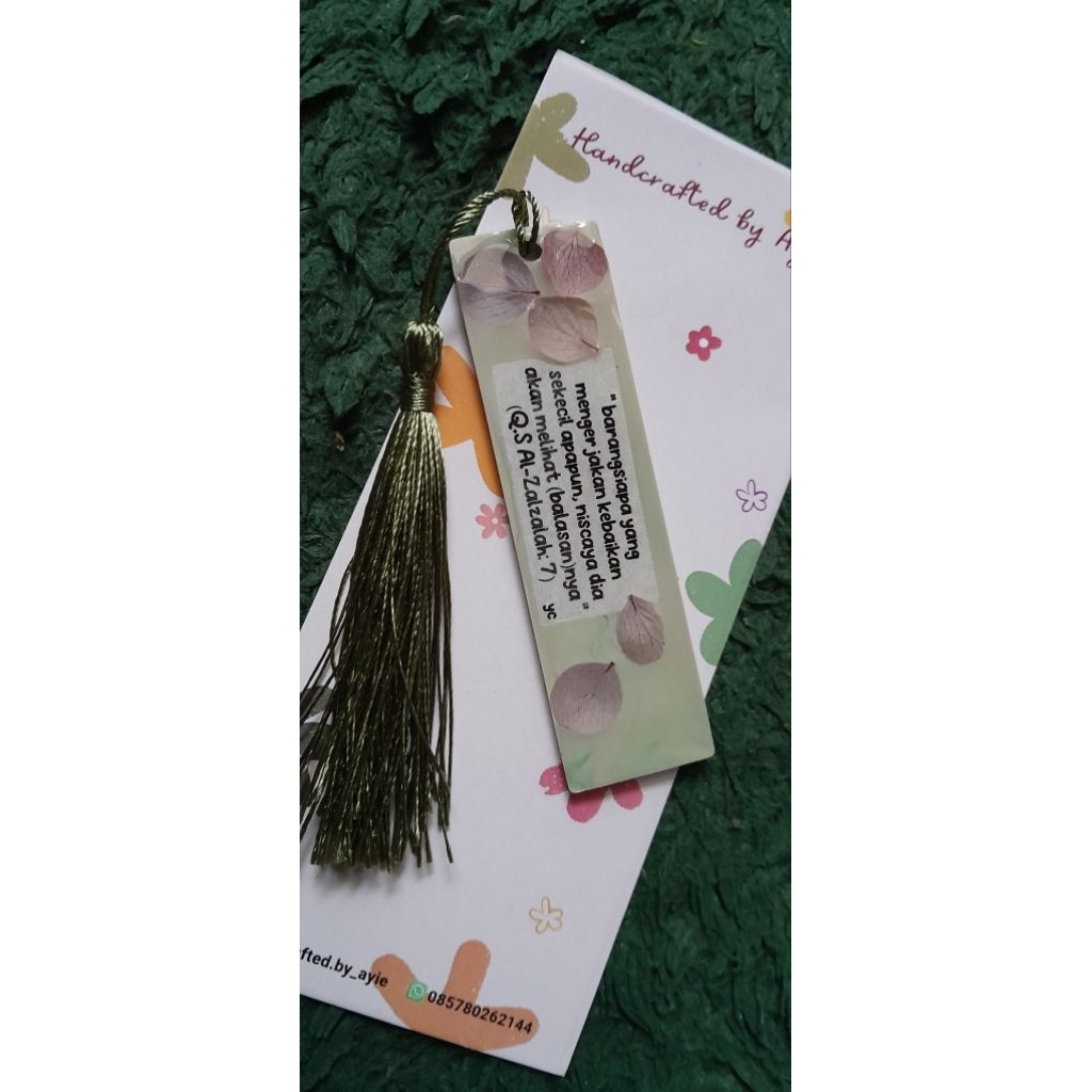PEMBATAS BUKU ISLAMI / ISLAMIC BOOKMARK (Q.S Al-Zalzalah:7)