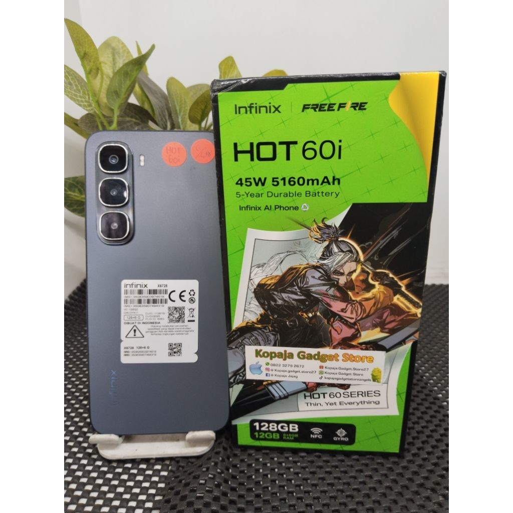 Infinix Hot 60i 6/128 second fullset